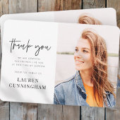 Memorial Modern Simple Minimalist Chic Photo Bedankkaart