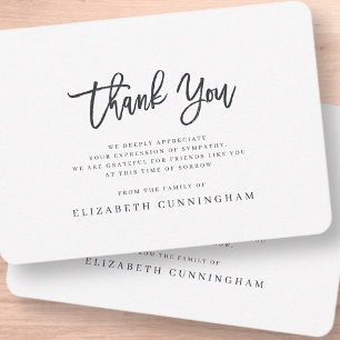 Memorial Modern Simple Minimalist in het liefhebbe Bedankkaart