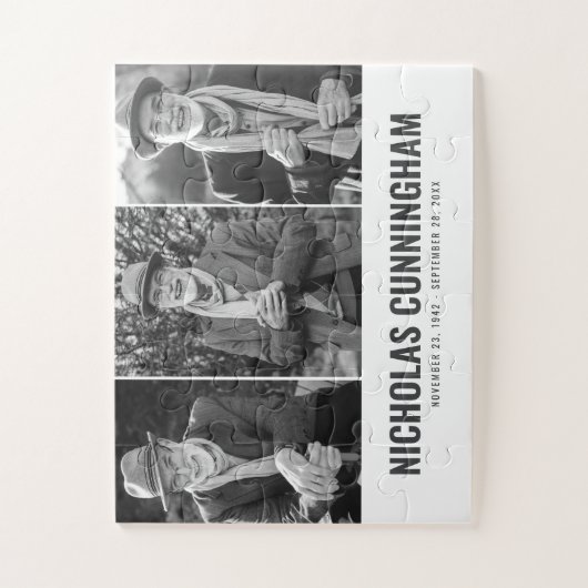 Memorial Modern Three Foto Legpuzzel (Verticaal)