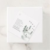 Memorial Modern Waterverf Greenery Pine Forest Bedankjes Labels (In situ)