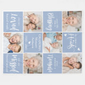 Memorial Moderne Gepersonaliseerde Familie Multi F Fleece Deken (Voorkant (Horizontaal))