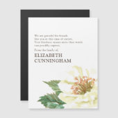 Memorial Moderne Waterverf Floral Hartelijk dank (Voorkant / Achterkant)