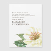 Memorial Moderne Waterverf Floral Hartelijk dank (Voorkant)