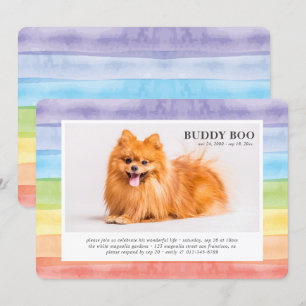 Memorial   Moderne Waterverf regenboogfoto Kaart