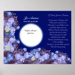 Memorial - Moeder - ALS Rozen in de hemel groeien Poster