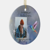 Memorial Mooie Tuin Bloem Kolibrie Keramisch Ornament (Rechts)