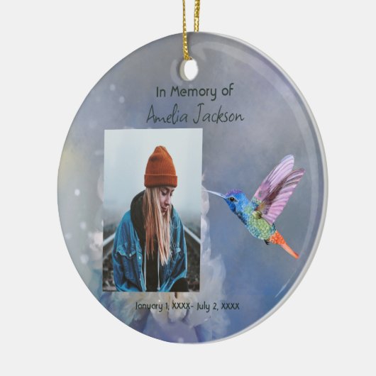 Memorial Mooie Tuin Bloem Kolibrie Keramisch Ornament (Links)