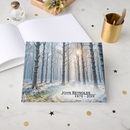 Memorial Morning Sunshine bij Frosty Forest Gastenboek (Voorkant open)