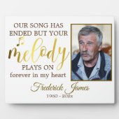 Memorial Music Quote Herembrance Keepomwille Fotoplaat (Voorkant)