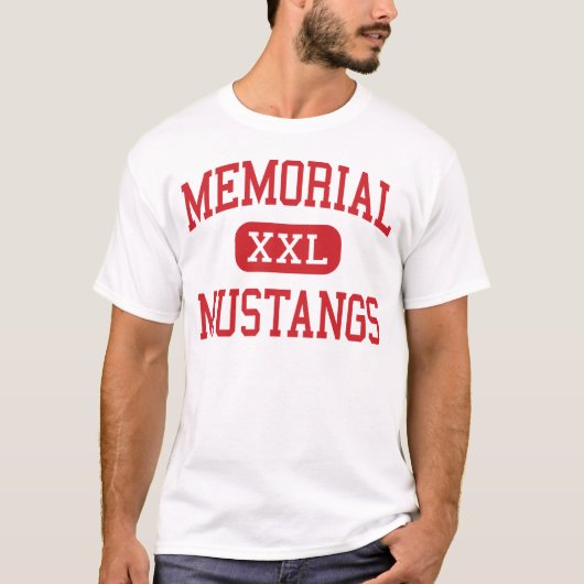 Memorial - Mustangs - High School - Houston Texas T-shirt (Voorkant)