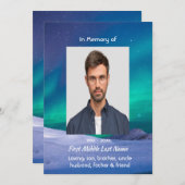 Memorial Northern Lights Aurora Borealis Kaart (Voorkant / Achterkant)