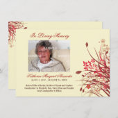 Memorial Notice Wildbloemen Kaart (Voorkant / Achterkant)