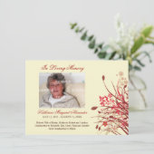 Memorial Notice Wildbloemen Kaart (Staand voorkant)