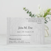 Memorial of begrafenisuitnodiging kaart (Staand voorkant)