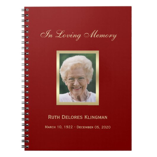 Memorial of Funeral Book Notitieboek (Voorkant)