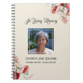 Memorial of Funeral Book Waterverf Poppies Notitieboek (Voorkant)