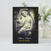 Memorial of Funeral Card - met Angel Save The Date (Staand voorkant)