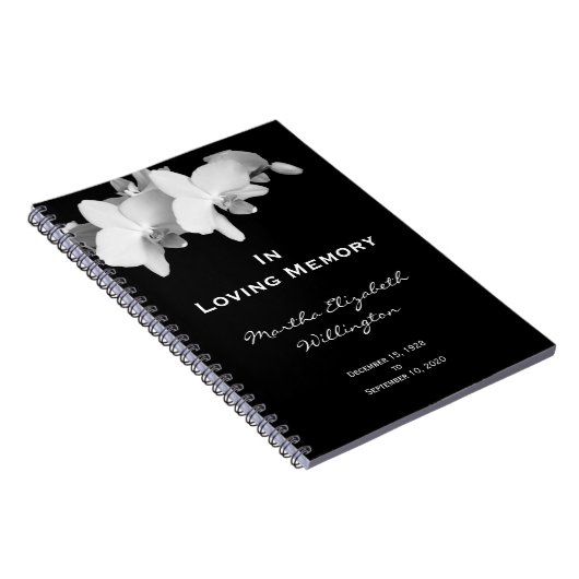 Memorial of Funeral Gastenboek Notitieboek Floral (Rechterzijde)