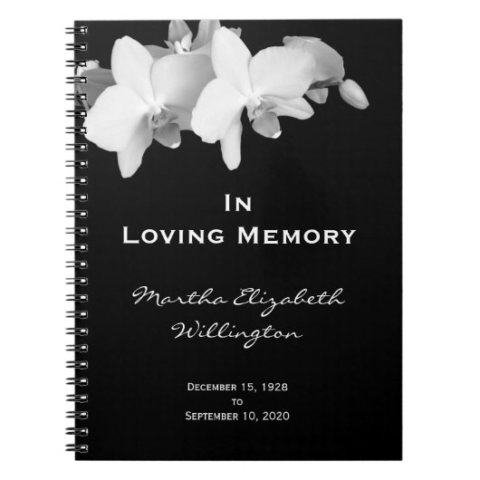Memorial of Funeral Gastenboek Notitieboek Floral (Voorkant)