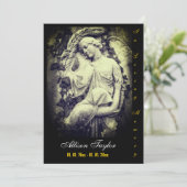 Memorial of Funeral Invitation - met Angel Kaart (Staand voorkant)