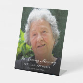 Memorial of Funeral Photo Tribution Reclamebord Met Voetstuk (Voorkant)