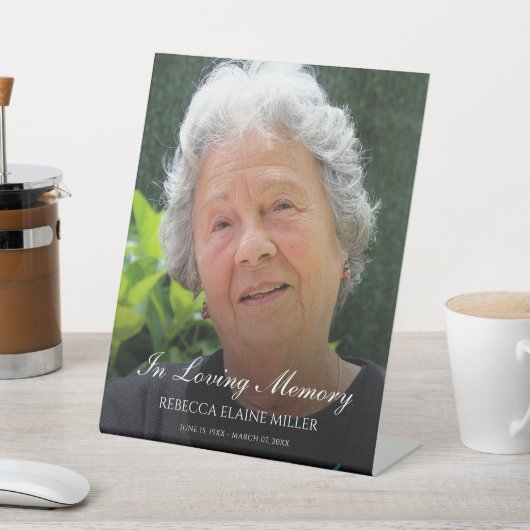 Memorial of Funeral Photo Tribution Reclamebord Met Voetstuk (Insitu)