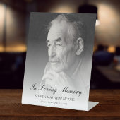 Memorial of Funeral Photo Tribution Reclamebord Met Voetstuk