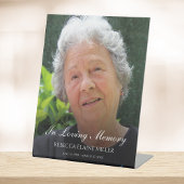 Memorial of Funeral Photo Tribution Reclamebord Met Voetstuk