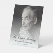 Memorial of Funeral Photo Tribution Reclamebord Met Voetstuk (Voorkant)