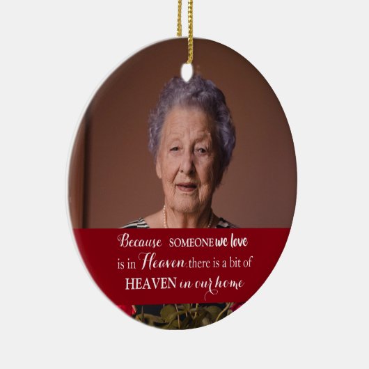 Memorial One in de hemel foto Keramisch Ornament (Rechts)