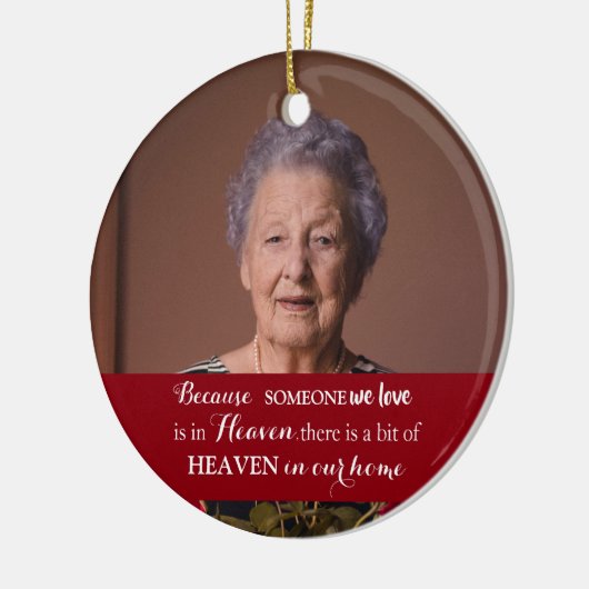 Memorial One in de hemel foto Keramisch Ornament (Links)