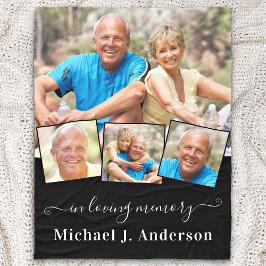 Memorial op maat 4 Afbeelding in het liefhebben va Fleece Deken