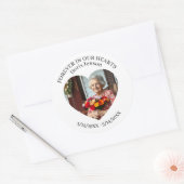 Memorial or Vigil Keepsake | Forever in our Hearts Ronde Sticker (Envelop)