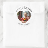 Memorial or Vigil Keepsake | Forever in our Hearts Ronde Sticker (Tas)