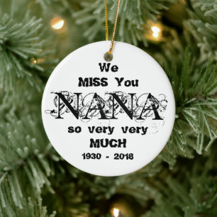 Memorial Ornament NANA Loving Memory Personalized