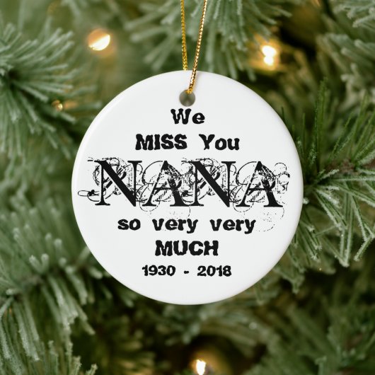 Memorial Ornament NANA Loving Memory Personalized (Boom)