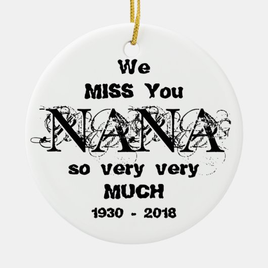 Memorial Ornament NANA Loving Memory Personalized (Voorkant)