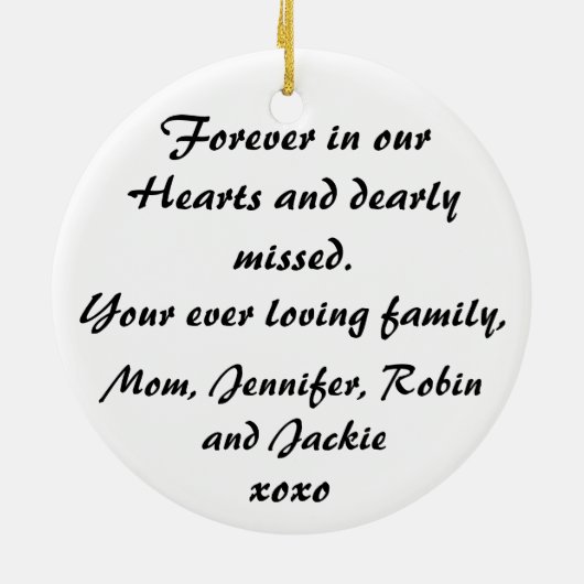 Memorial Ornament NANA Loving Memory Personalized (Achterkant)