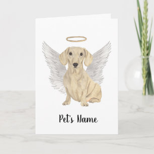 Memorial over Cream Smooth Dachshund Kaart