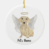 Memorial over Cream Smooth Dachshund Keramisch Ornament (Achterkant)