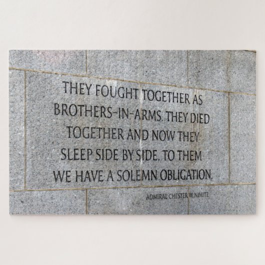 Memorial over de Tweede Wereldoorlog Legpuzzel (Horizontaal)