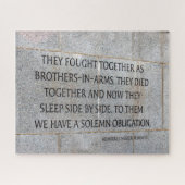 Memorial over de Tweede Wereldoorlog Legpuzzel (Horizontaal)