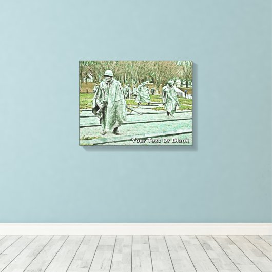 Memorial over oorlogsveteranen canvas afdruk (Insitu (Houten vloer))