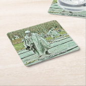 Memorial over oorlogsveteranen kartonnen onderzetters (Schuin)