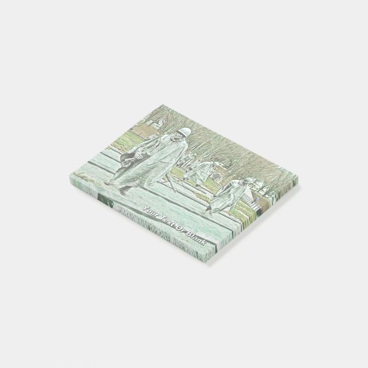 Memorial over oorlogsveteranen post-it® notes (Schuin)