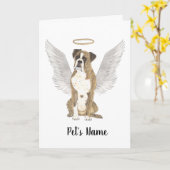 Memorial over sympathie voor Brindle Boxer Kaart (Gele Bloem)