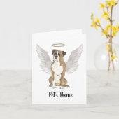 Memorial over sympathie voor Brindle Boxer Kaart (Gele Bloem)