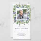 Memorial Paarse Bloemen Begrafenis Dank u kaarten (Voorkant)