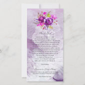 Memorial Paarse sympathie begrafenis dank u kaart (Achterkant)