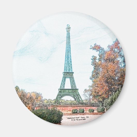 "Memorial Park" Parijs, TN Magneet (Voorkant)